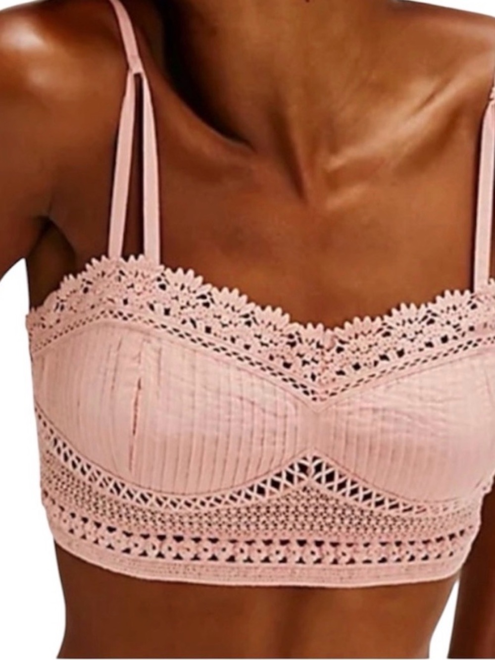 Free People Tallulah Bralette Size Medium NWT Maurice/ Pink